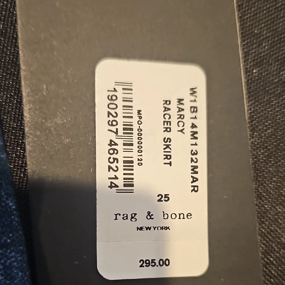rag & bone Blue Denim Zip-Front Mini Skirt